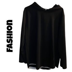 2042M Fashion pullover hoodie, black